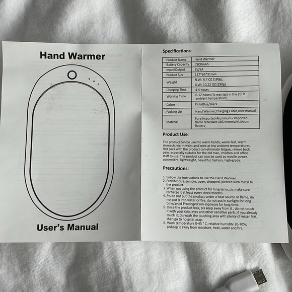Chargable hand warmer - Picture 2 of 7